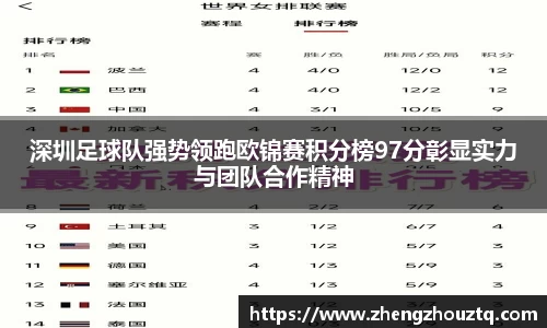 深圳足球队强势领跑欧锦赛积分榜97分彰显实力与团队合作精神